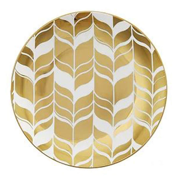 Farrah gold and white China plate