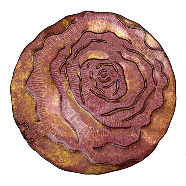 Rose inlay charger