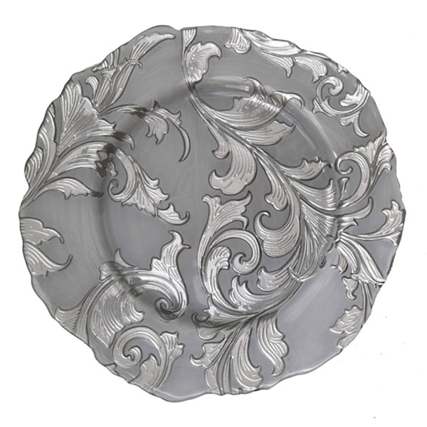 Valencia Silver ornate charger