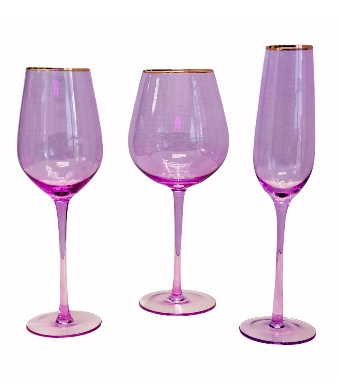 lavender glassware rentals