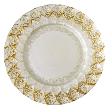 Rent The Florence Gold Cream Charger Plate From Different Look