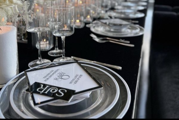 Monaco Frost charger and China, Tabletop Rental, West Palm Beach