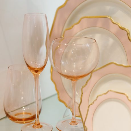 Rent The Contempo Rose Quartz Glassware From Different Look