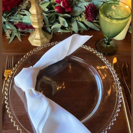 Elegant charger plate rental