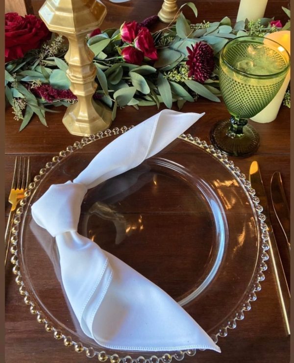 Elegant charger plate rental