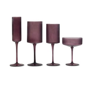 Rent The Tribeca Plum Wine Glass, Water Glass, Champagne Glass, Coupe Glass, Glassware Collection From Different Look