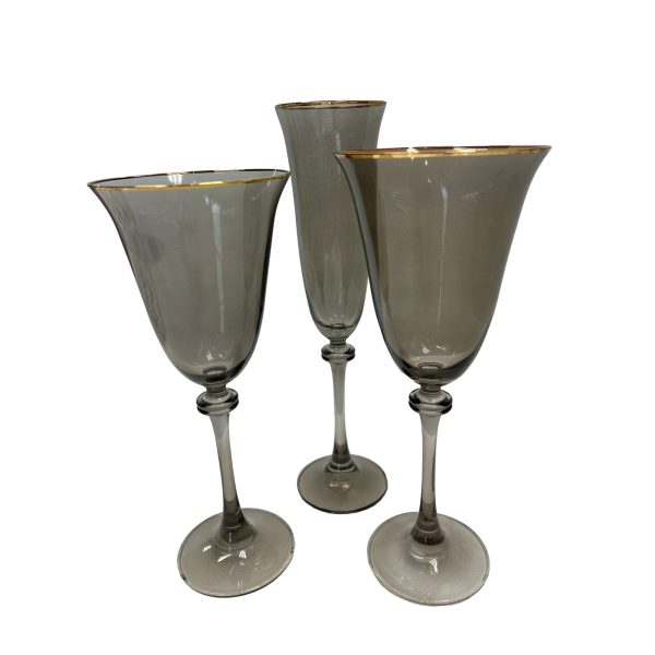 Giselle Smoke Glassware Collection