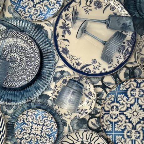 Tribeca blue Glassware Rental, Naples, Palm Beaches, China Rental