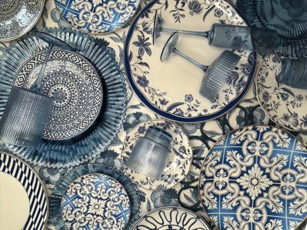 Tribeca blue Glassware Rental, Naples, Palm Beaches, China Rental