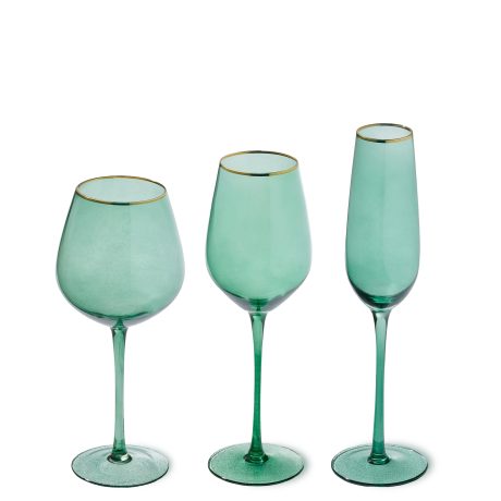 Annabelle Verde Glassware, Annabelle Verde Wine Glass, Annabelle Verde Water Glass, Annabelle Verde Champagne Glass