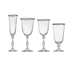 Grace Nero Glassware Collection, Grace Nero Red Wine Glass, Grace Nero Champagne Glass, Grace Nero Water Glass, Grace Nero White Wine Glass