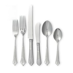 Chateau Stainless Mirror Flatware Collection, Chateau Stainless Mirror Soup Spoon, Chateau Stainless Mirror Dinner Knife, Chateau Stainless Mirror Teaspoon, Chateau Stainless Mirror Salad/Dessert Fork, Chateau Stainless Mirror Dinner Fork, Chateau Stainless Mirror Butter Knife