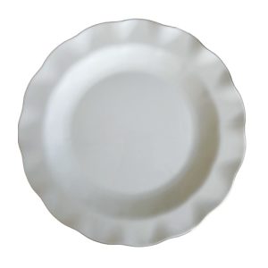 Ruffle Gold Charger Plate Tabletop Rental Sarasota to Miami Florida, Gold Rim Ruffle Charger Plate